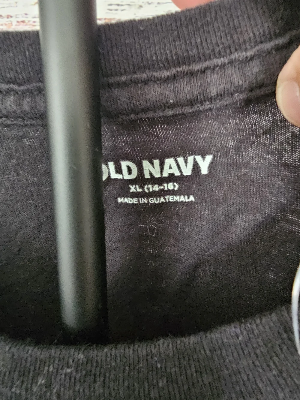 Old Navy Black Jurassic Park Logo Tee with Neon Accent